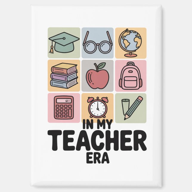 In My Teacher Era Kindergarten Teacher Life Magnet (Front)