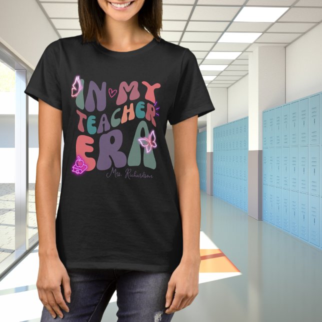 In my Teacher Era Neon Nostalgia T-Shirt (Creator Uploaded)