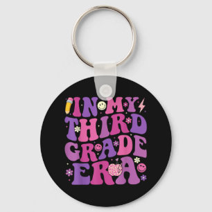 In My Third Grade Era Girl Groovy 3rd Grade Back T Key Ring