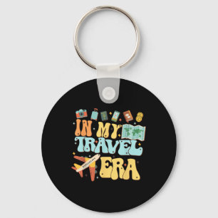 In My Travel Era Funny Traveller Aeroplane Summer  Key Ring