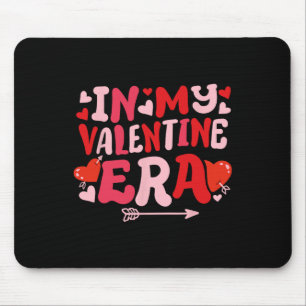 In My Valentine Era Cute Retro Groovy Vday Women G Mouse Pad