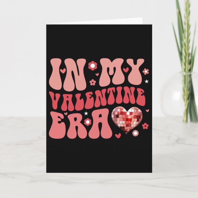 In My Valentine Era Cute Valentine's Day Girls Kid Card (Front)