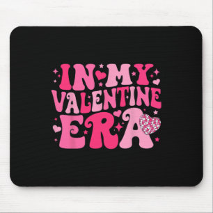 In My Valentine Era Retro Valentines Day Women Hea Mouse Pad