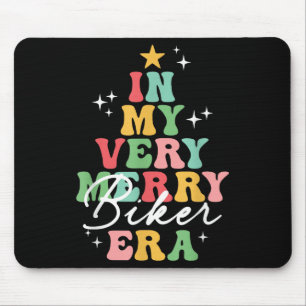 In My Very Merry Biker Era Christmas Groovy Retro Mouse Pad