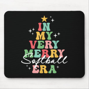 In My Very Merry Softball Player Era Christmas Gro Mouse Pad