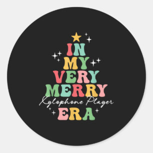 In My Very Merry Xylophone Player Xylophonist Era Classic Round Sticker