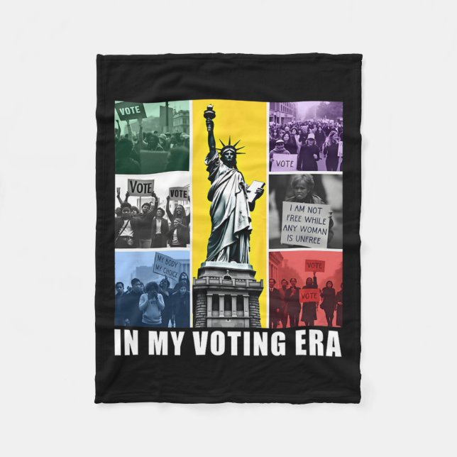 In My Voting Era Harris Wheimer Presidential Elect Fleece Blanket (Front)