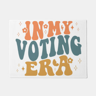In My Voting Era Retro Wavy Doormat