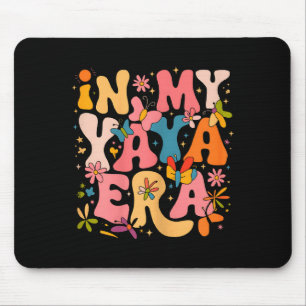 In My Yaya Era Retro Groovy Mothers Day Yaya Butte Mouse Pad