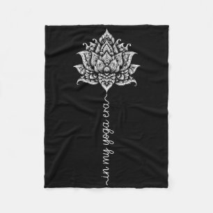 In My Yoga Era Lotus Flower Yoga Cl Meditation Wor Fleece Blanket