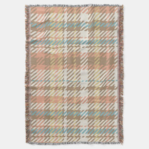 In Neutral Brown Print Throw Blanket