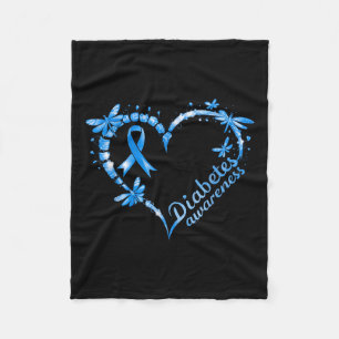 In November We Wear Blue Cure Diabetes Awareness L Fleece Blanket