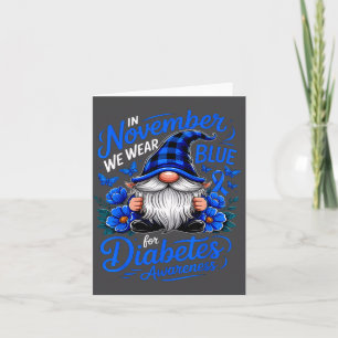 In November We Wear Blue Diabetes Awareness Blue N Card