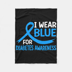 In November We Wear Blue Diabetes Awareness Blue R Fleece Blanket