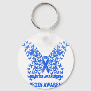 in november we wear blue diabetes awareness blue r key ring