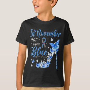 In November We Wear Blue Diabetes Awareness Butter T-Shirt