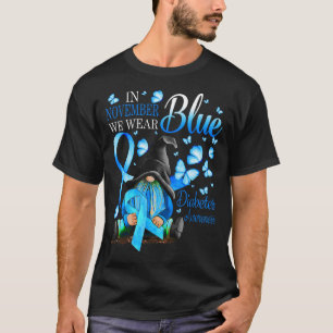 In November We Wear Blue Diabetes Awareness Gnomes T-Shirt