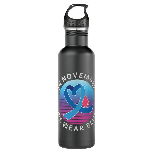 In November We Wear Blue diabetes awareness month 710 Ml Water Bottle (Front)