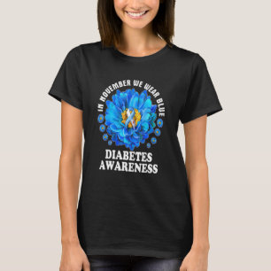 In November We Wear Blue Diabetes Awareness T-Shirt