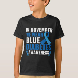 In November We Wear Blue Diabetes Awareness T-Shirt