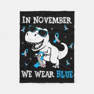 In November We Wear Blue Diabetes Awareness Toddle Fleece Blanket