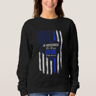 In November We Wear Blue Diabetes Awareness Us Fla Sweatshirt