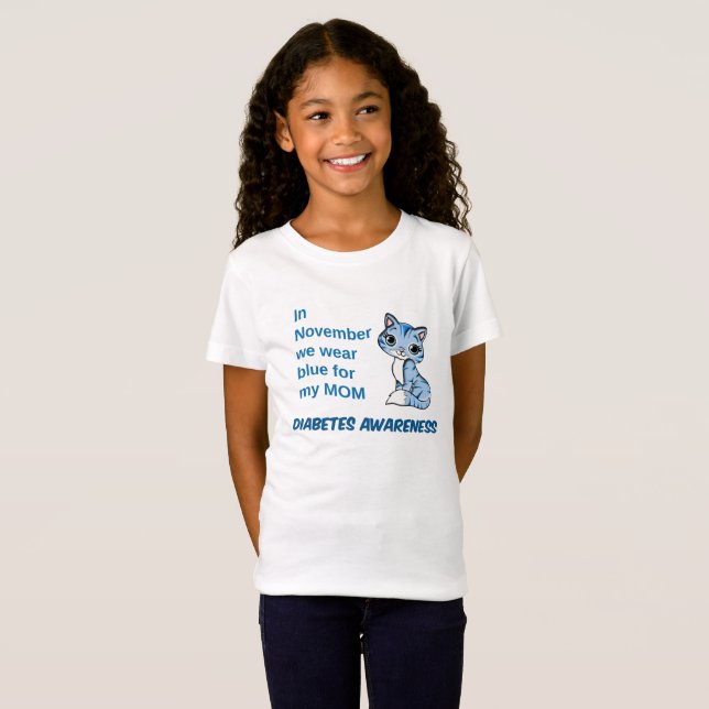 In November we wear blue for Diabetes awareness  T-Shirt (Front Full)