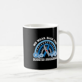 In November We Wear Blue Rainbow Diabetes Awarenes Coffee Mug