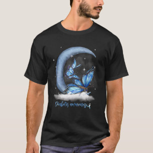 In November We Wear Blue Ribbon Diabetes Butterfly T-Shirt