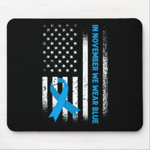 In November We Wear Blue - T1D Diabetes Awareness Mouse Pad