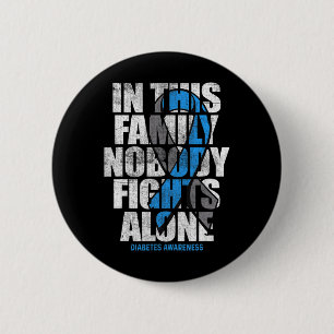 In November We Wear Blue T1d T2d Diabetic Diabetes 6 Cm Round Badge