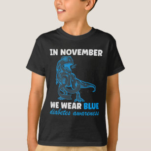 In November We Wear Blue T-rex T-Shirt