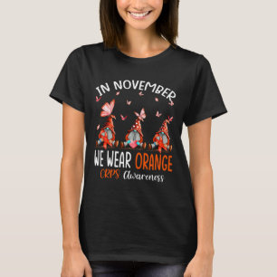 In November We Wear Orange Crps Awareness Gnomes  T-Shirt