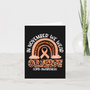In November We Wear Orange Rainbow CRPS Awareness Card