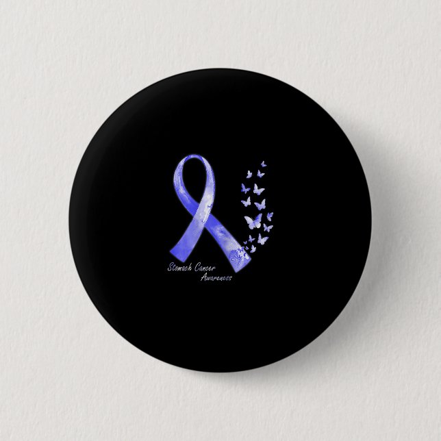 In November We Wear Periwinkle Ribbon Stomach Canc 6 Cm Round Badge (Front)