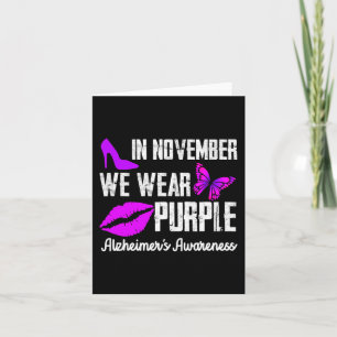 In November We Wear Purple Alzheimer´s Awareness Card