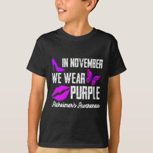 In November We Wear Purple Alzheimer´s Awareness T-Shirt