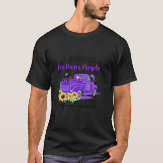 In November We Wear Purple Alzheimers Awareness Ri T-Shirt