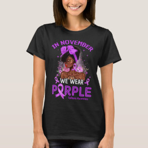In November We Wear Purple Black Women Epilepsy Aw T-Shirt