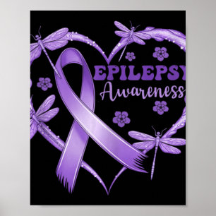 In November We Wear Purple Epilepsy Awareness Love Poster