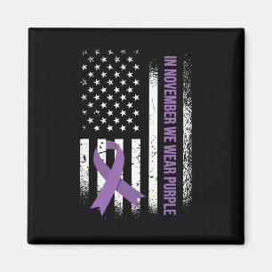In November We Wear Purple - Epilepsy Awareness  Magnet