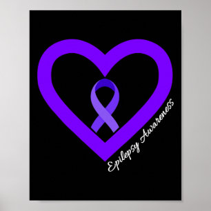 In November We Wear Purple Epilepsy Awareness Mont Poster