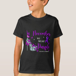 In November We Wear Purple epilepsy awareness mont T-Shirt