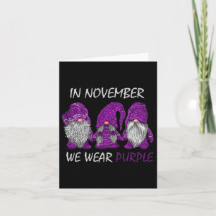 In November We Wear Purple - Heimerheimer Awarenes Card