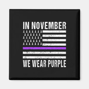 In November We Wear Purple Pancreatic Cancer Aware Magnet