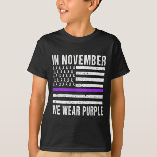 In November We Wear Purple Pancreatic Cancer Aware T-Shirt