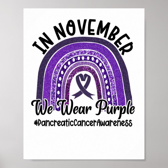 In November We Wear Purple Pancreatic Cancer Poster (Front)