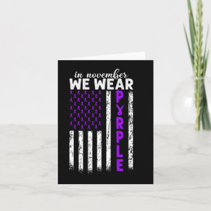 In November We Wear Purple Pancreatic Cancer Usa F Card