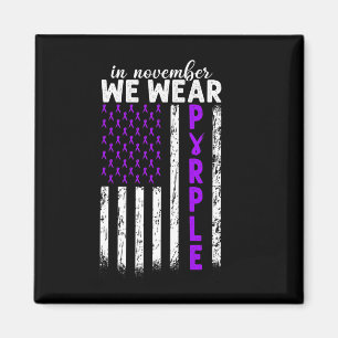 In November We Wear Purple Pancreatic Cancer Usa F Magnet