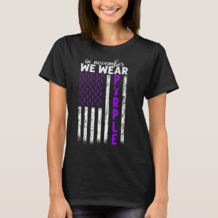 In November We Wear Purple Pancreatic Cancer Usa F T-Shirt